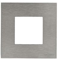 Рамка универсальная ABB Niessen Zenit 1-м. 2 мод. N2271 OX металл натуральная сталь картинка